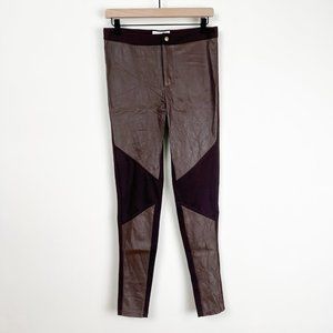 Deadstock Vintage Lamb Leather Chocolate Brown High Rise Western Trouser Pants